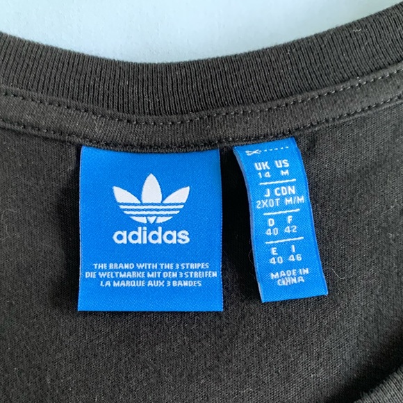 Adidas Black Logo Cropped Tank Top - Size M/UK 14 - Picture 2 of 4